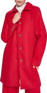HALSTON Faux Wool Walker Coat
