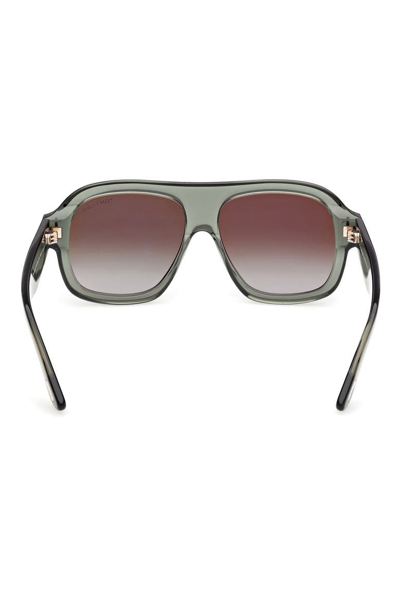 Rhonda 56mm Gradient Pilot Sunglasses, Alternate, color, SHINY SAGE / GREEN LENS
