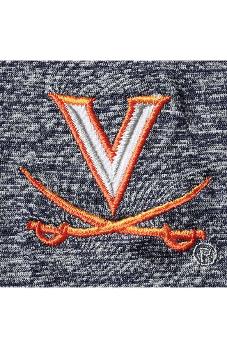 COLOSSEUM Men's Colosseum Heathered Navy Virginia Cavaliers Down Swing Raglan Team Polo, Alternate, color, Heather Navy