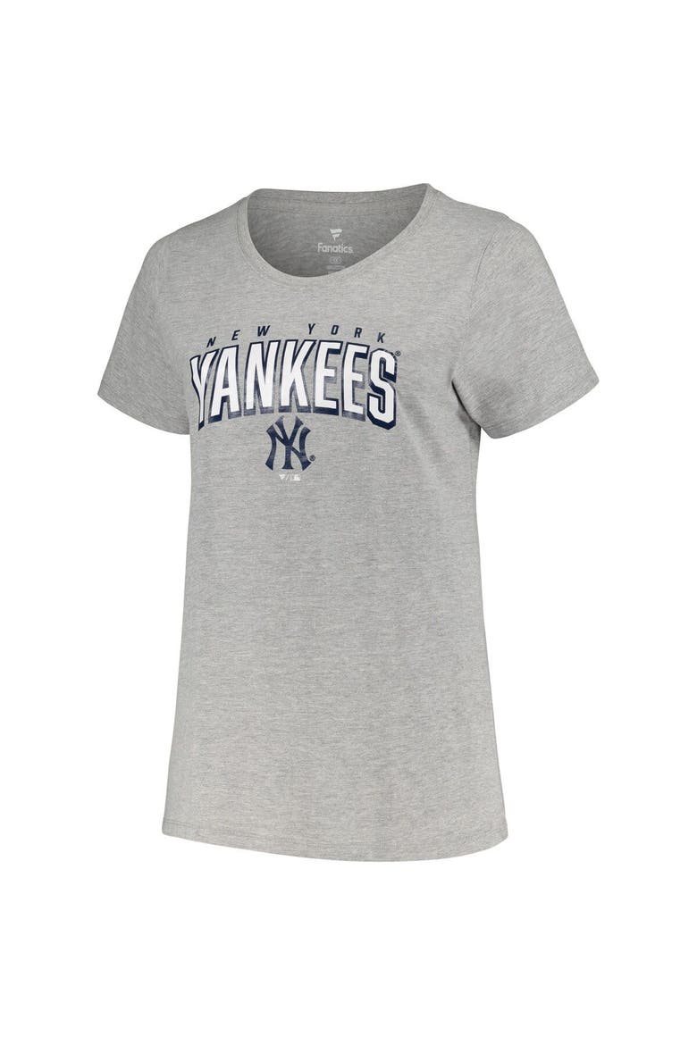 Women's Profile Black/Heather Gray New York Yankees Plus Size T-Shirt Combo Pack, Alternate, color, Black