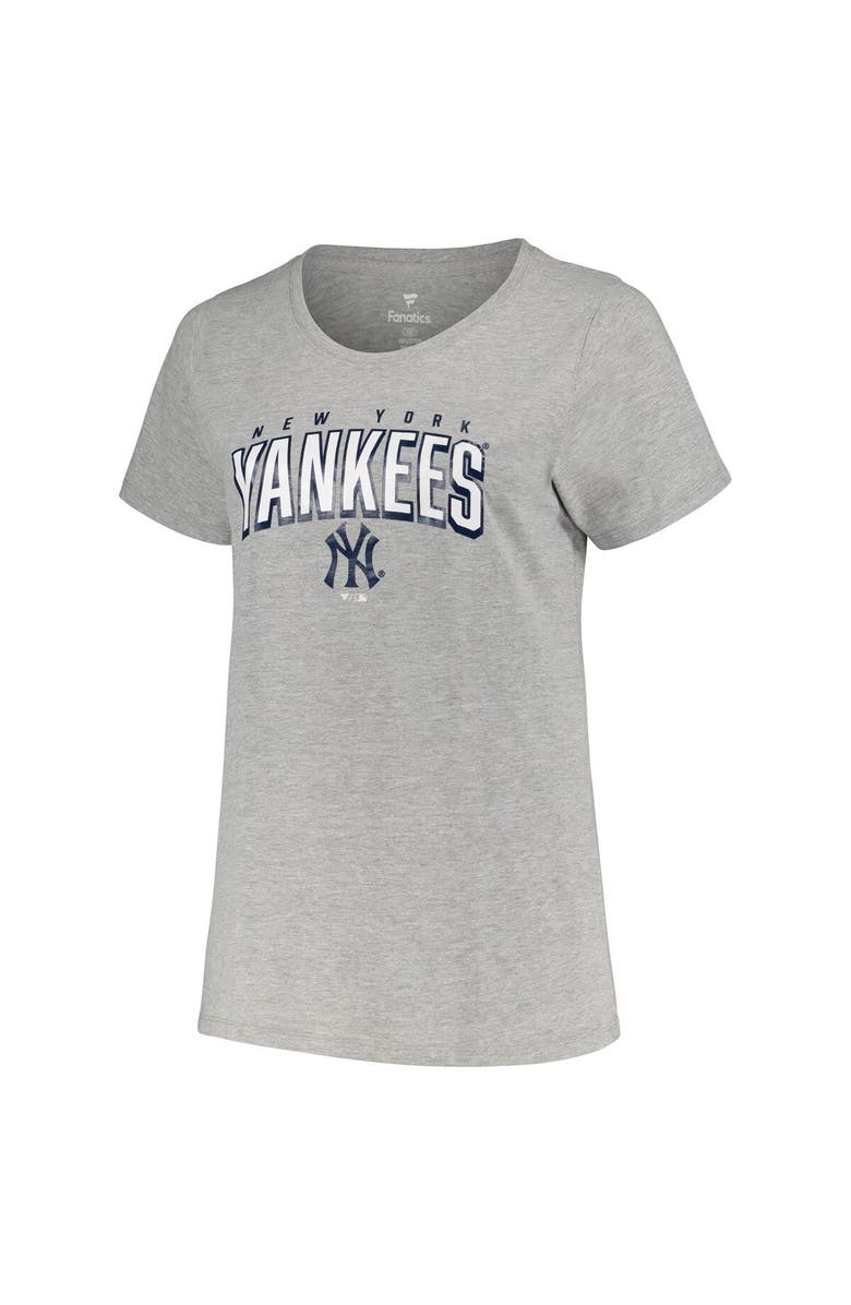 PROFILE Women's Profile Black/Heather Gray New York Yankees Plus Size T-Shirt Combo Pack, Alternate, color, Black