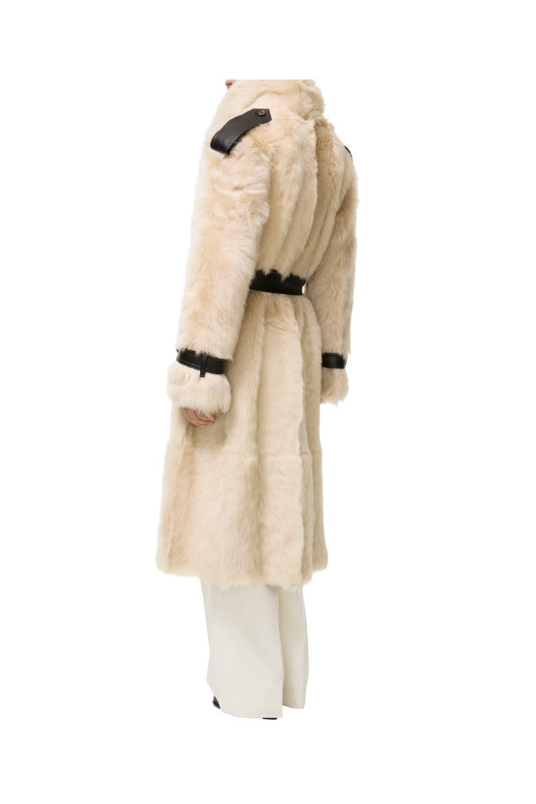 Long Shearling Linley Coat, Alternate, color, Ecru beige