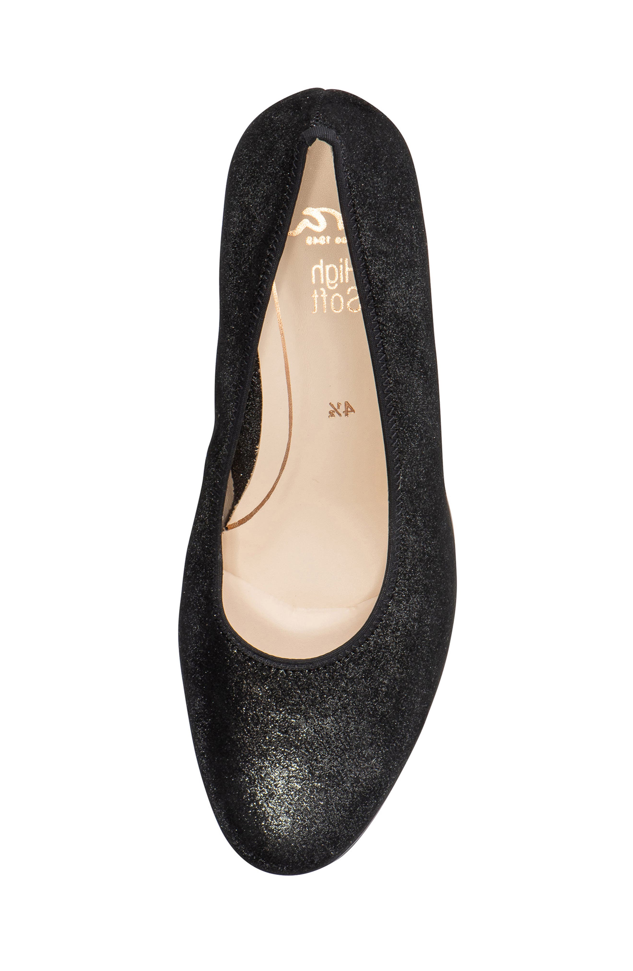 ara Glitter Pump, Alternate, color, Black Glitter Metallic