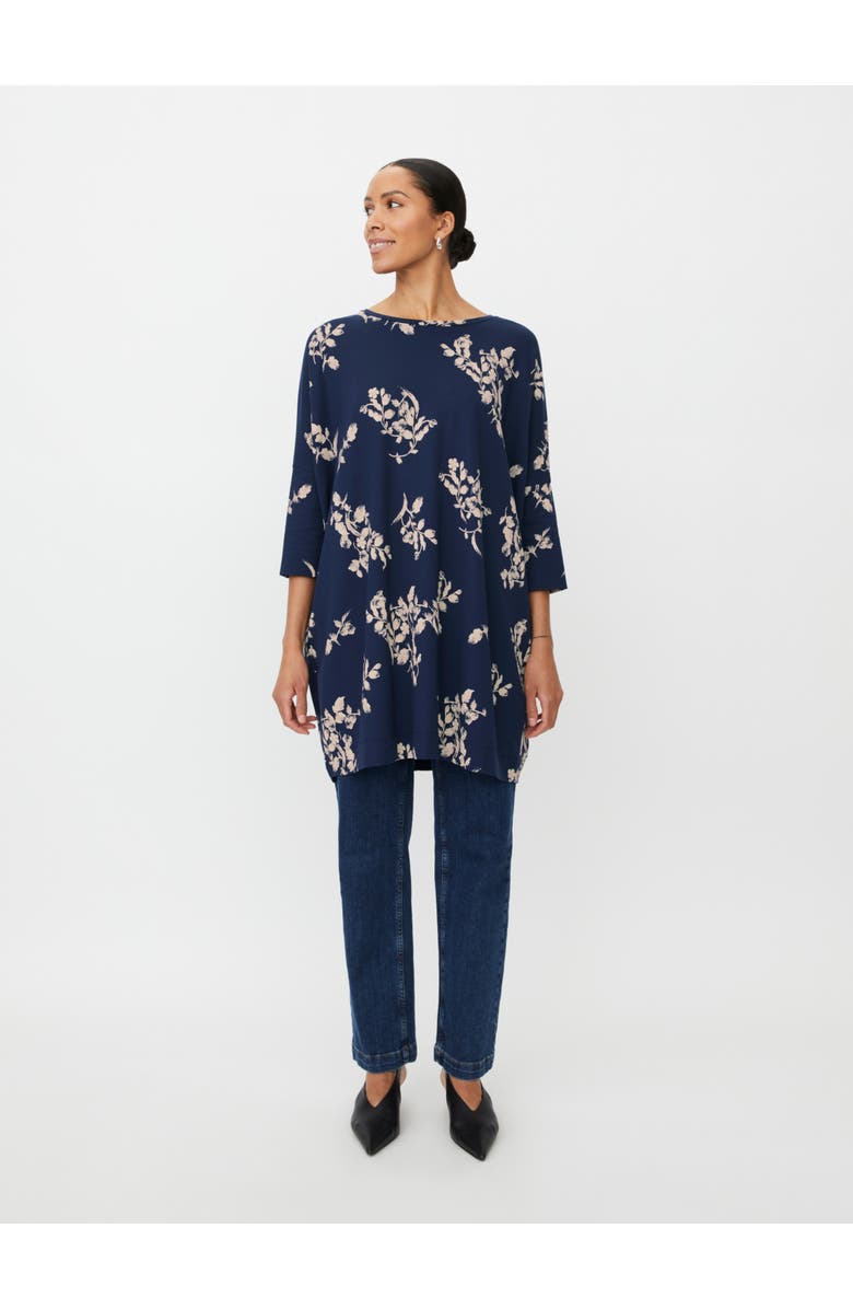 Masai Copenhagen MaGabini Floral Tunic Top, Alternate, color, Navy Blazer