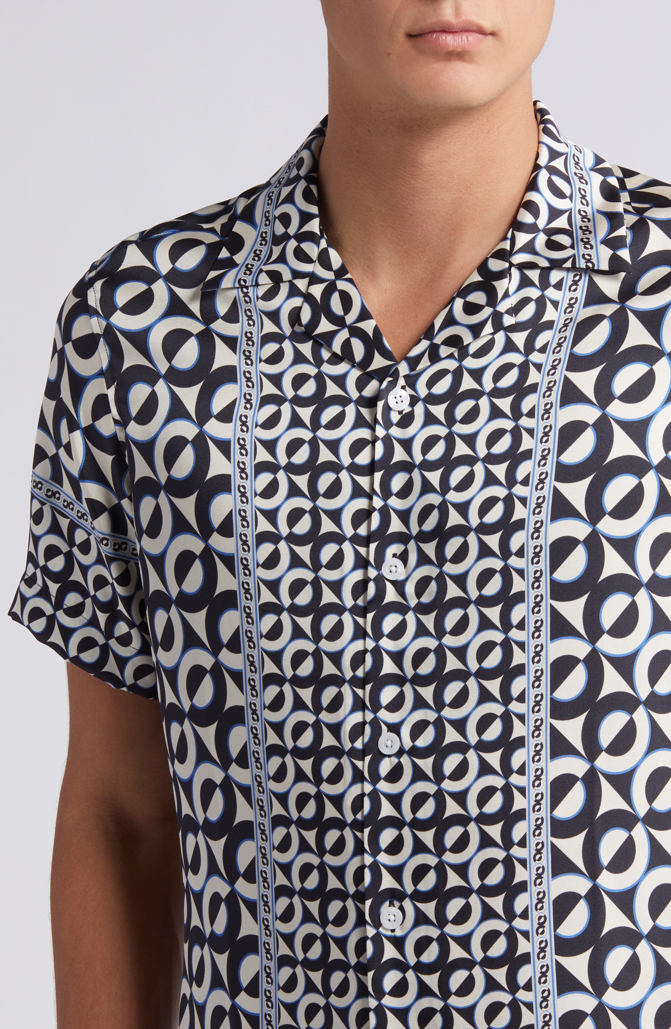 Prentice Regular Fit Geo Print Camp Shirt - image 2