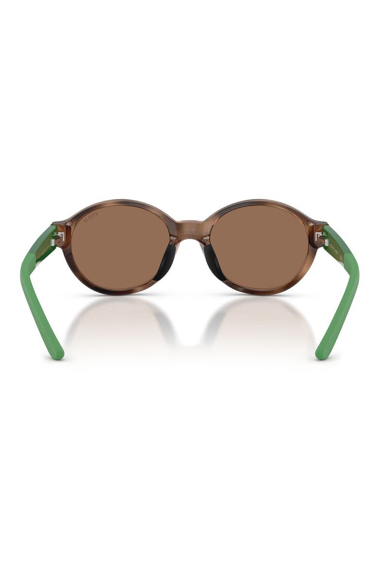 Kids 45mm Round Sunglasses, Alternate, color, SHINY DARK HAVANA / DARK BROWN