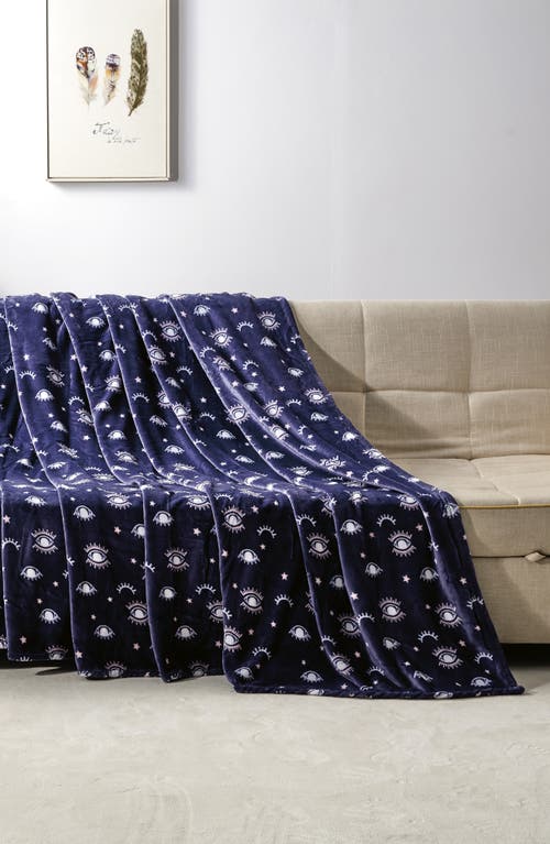 Luxury Home Evil Eye Plush Fleece Throw Blanket