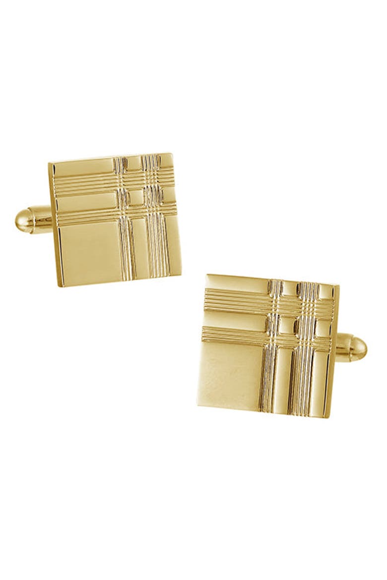 Plaid Etched Square, Main, color, GOLD