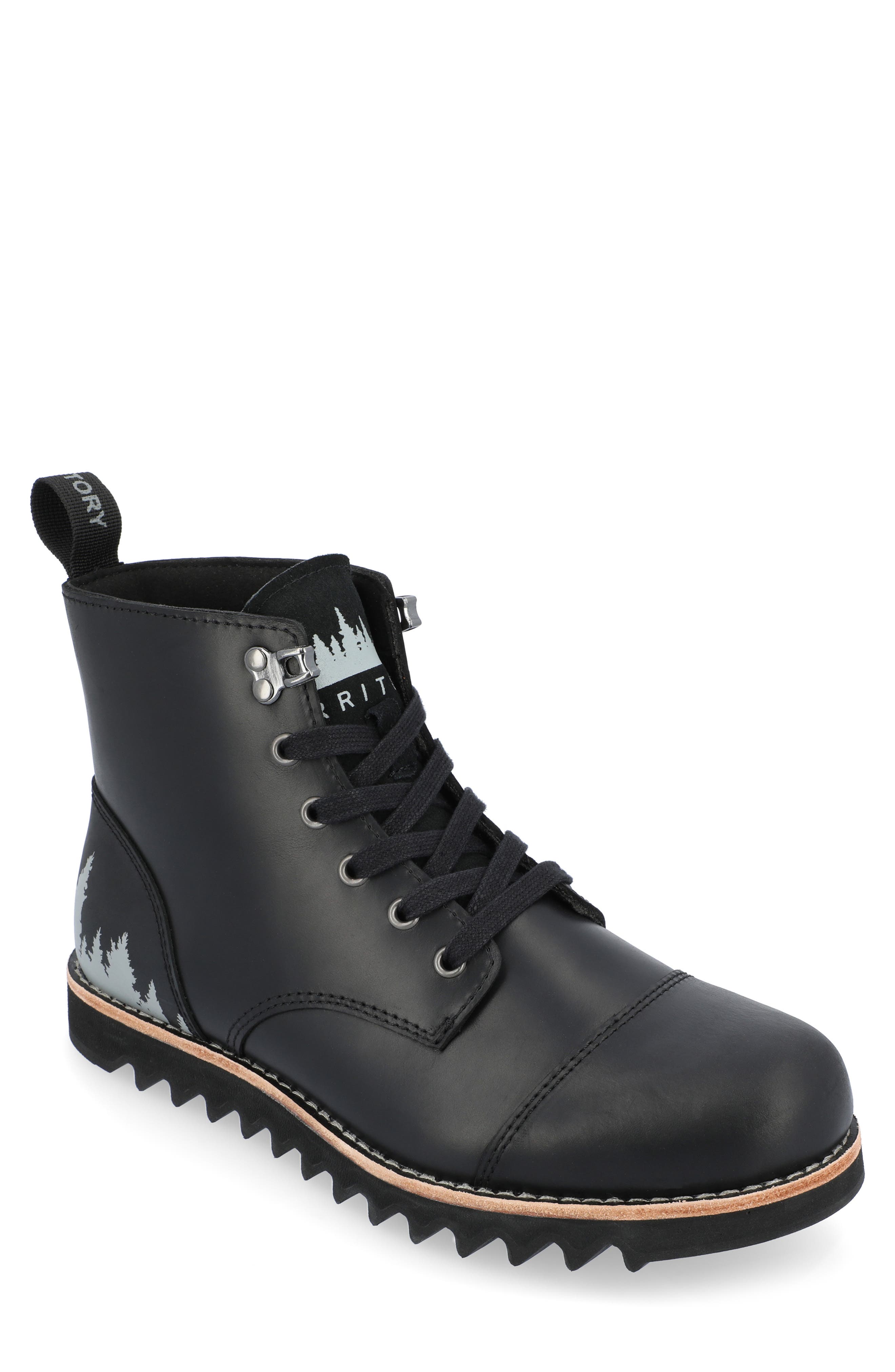 TERRITORY BOOTS Zion Water Resistant Lace-Up Lug Boot - Wide Width, Main, color, 