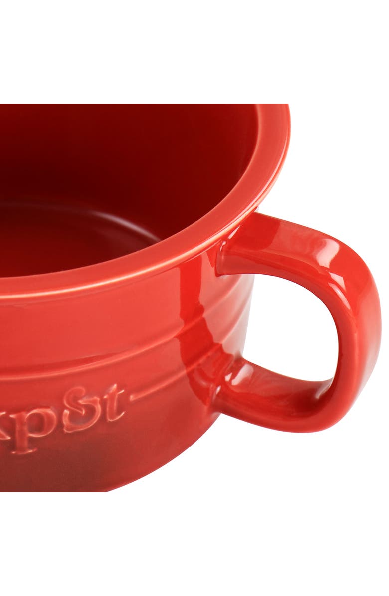 Crock-pot Appleton 24oz Stoneware 4 Piece Soup Mug Set, Alternate, color, Red