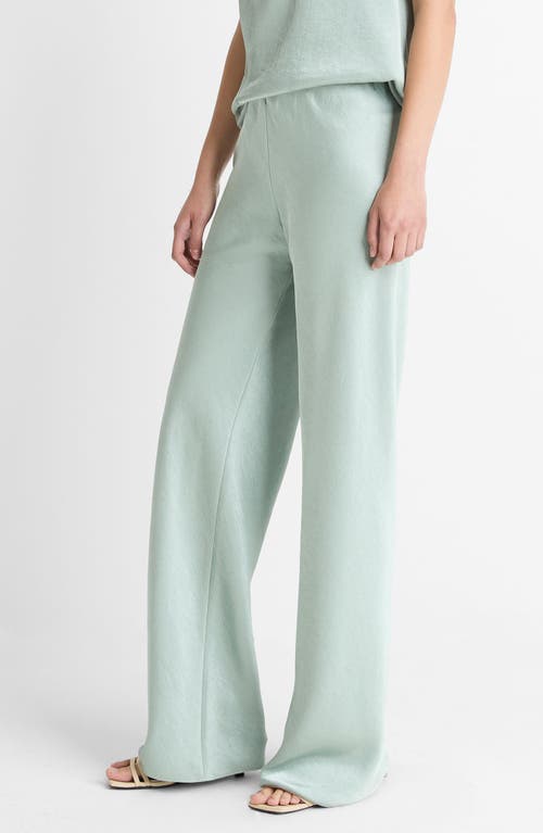 Vince Fluid High Waist Straight Leg Pants In Green