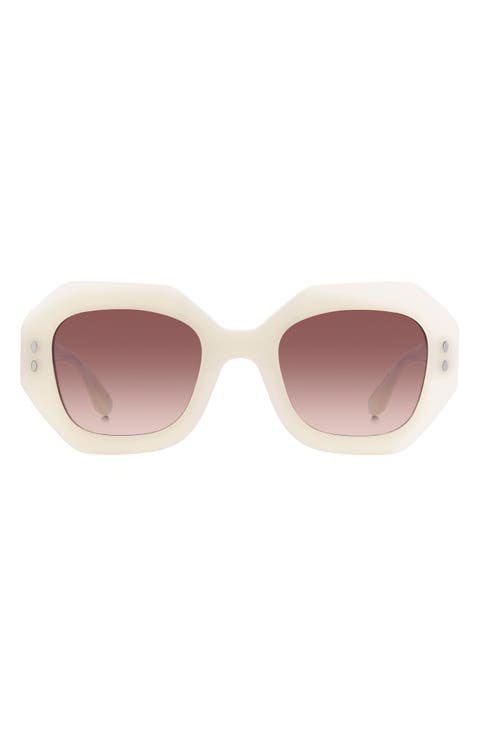 52mm Gradient Geometric Sunglasses