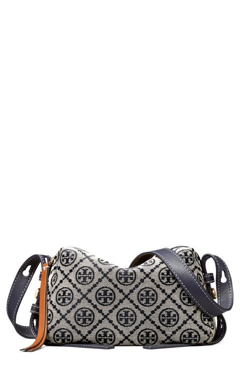 Romy T Monogram Soft Crossbody Bag