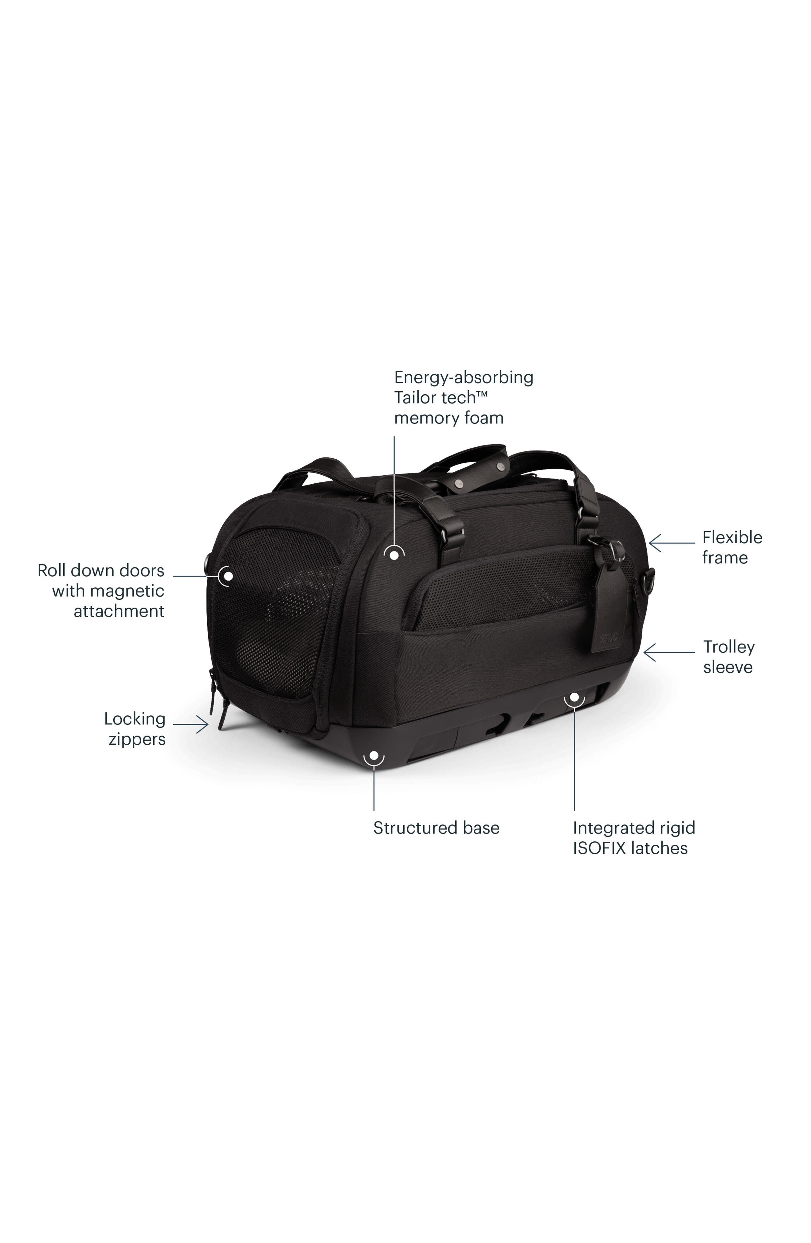 Dupree II Airline Carry-on Pet Car Seat, Alternate, color, GRAY