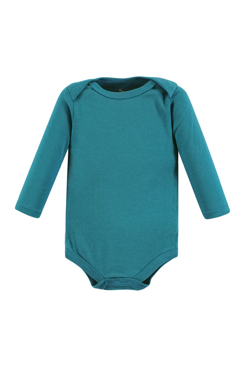 Cotton Long-Sleeve Bodysuits 7-Pack, Alternate, color, Happy Planets 7-Pack
