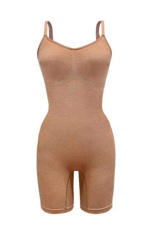 Proclaim Mid-thigh Plant-based Shapewear Bodysuit In Medium Nude
