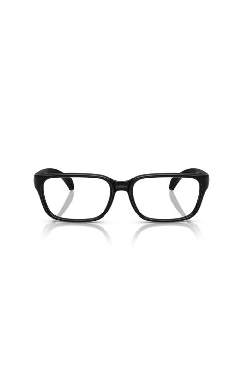 Moncler 57mm Rectangle Optical Glasses In Black