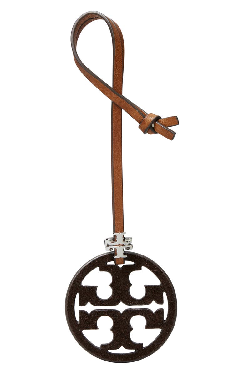 Tory Burch Miller Logo Leather Key Fob, Main, color,