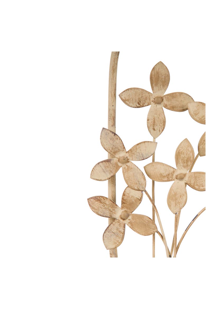 Florence Flower Taper Candle Holder, Alternate, color, Gold