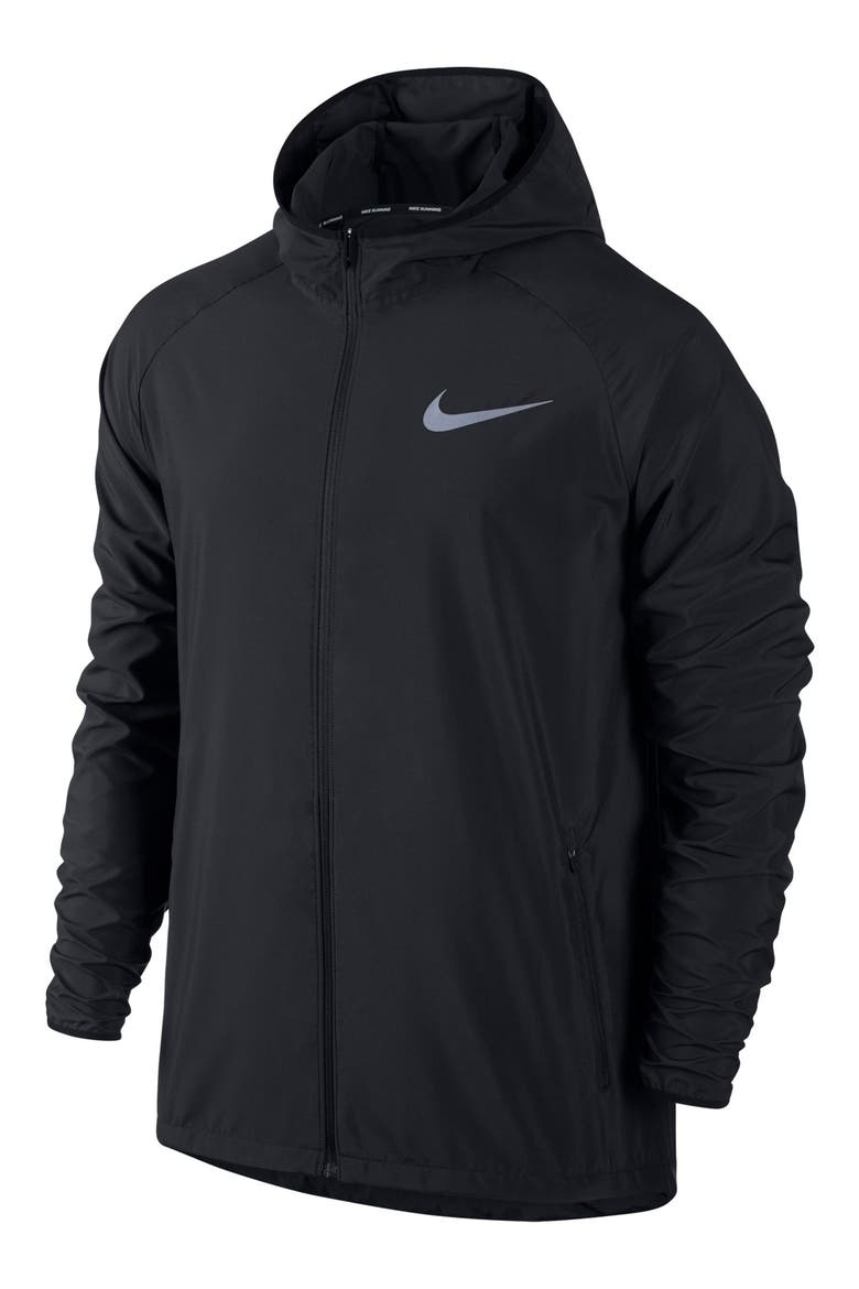 Essential Hooded Jacket, Alternate, color, BLACK