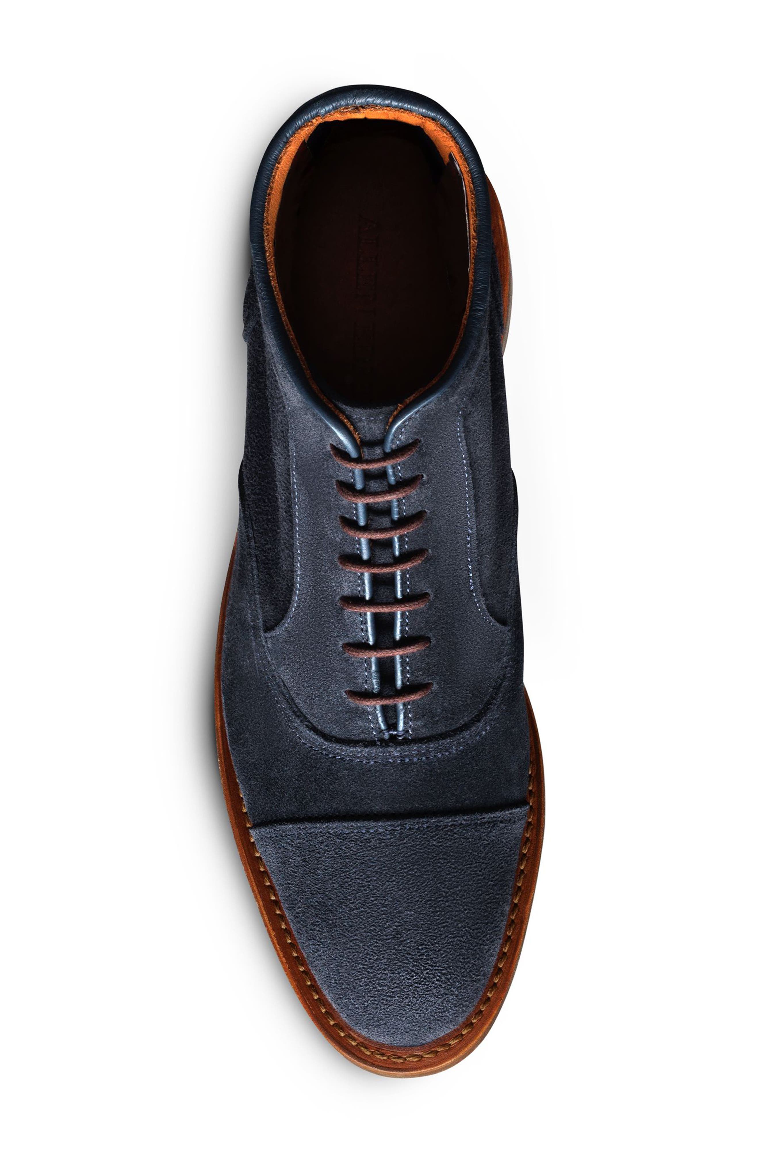Allen Edmonds Park Avenue Verse Cap Toe Oxford Boot, Alternate, color, Navy