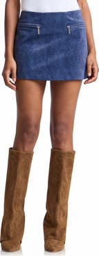 Avec Les Filles Zipper Detail Miniskirt