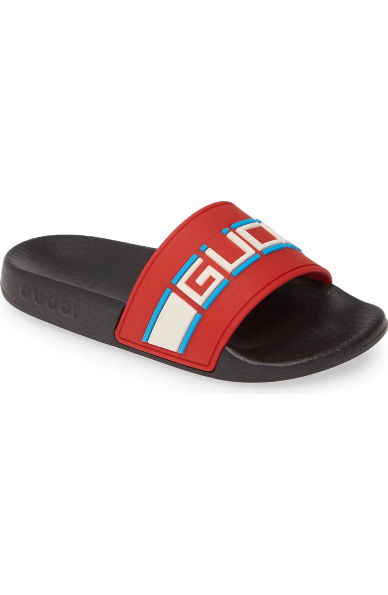 Gucci Logo Slide Sandal, Main, color,