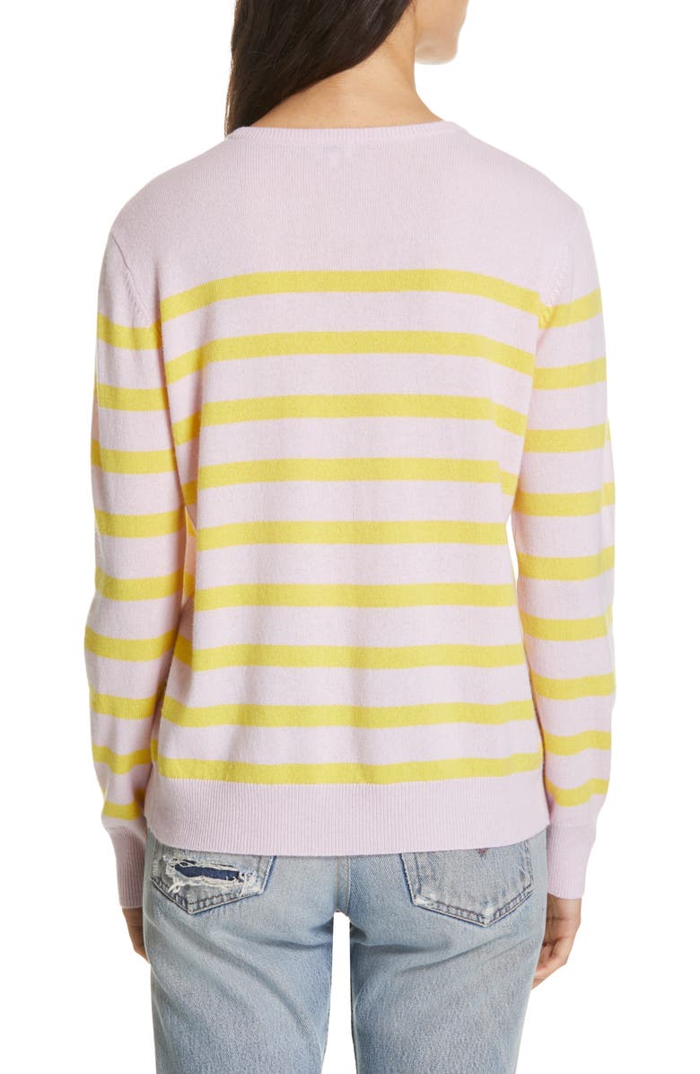 Kule The Skate Stripe Cashmere Sweater, Alternate, color, 