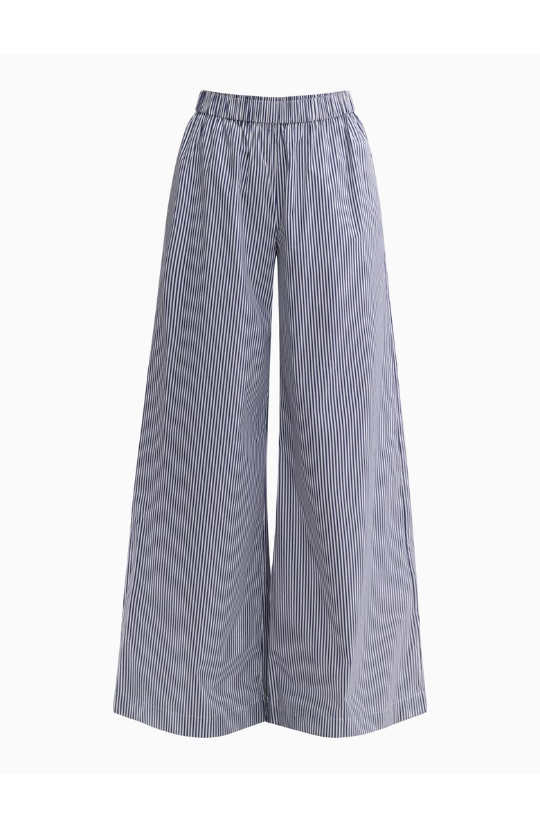 Rebecca Taylor Joselene Poplin Pant, Alternate, color, Navy Stripe