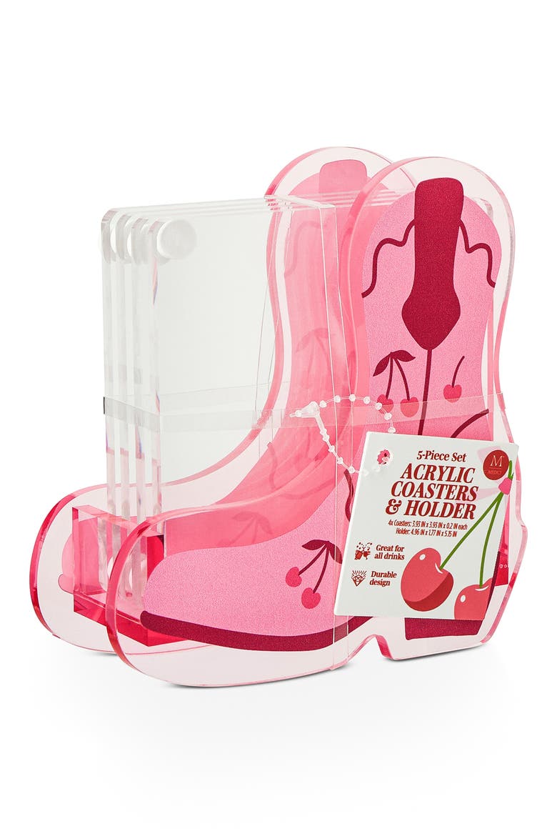 5-Piece Western Boot Acrylic Coasters, Alternate, color, MULTI
