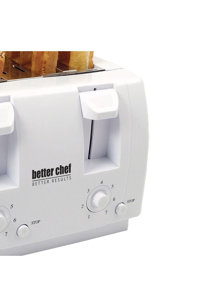 4 Slice Dual Control Toaster, Alternate, color, White