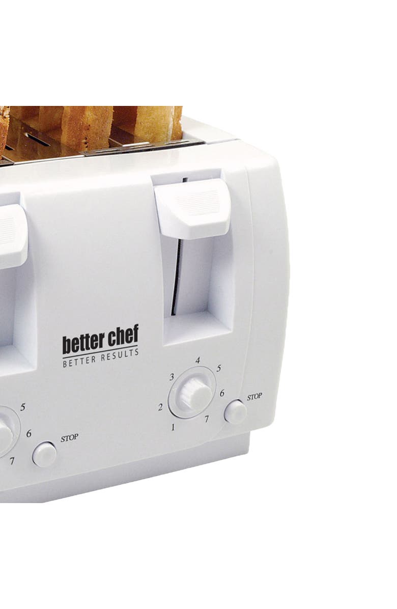 Better Chef 4 Slice Dual Control Toaster, Alternate, color, White