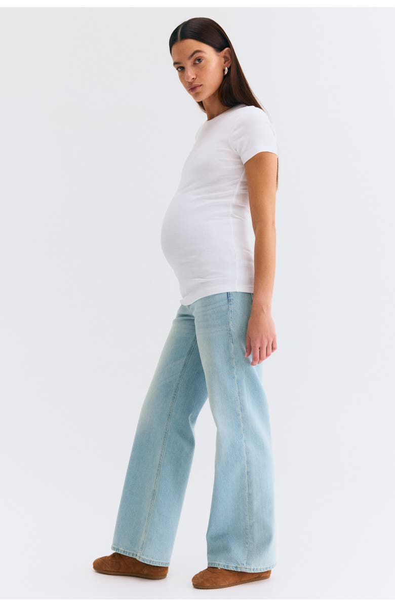H&M Mama straight jeans, Main, color, Light Denim Blue