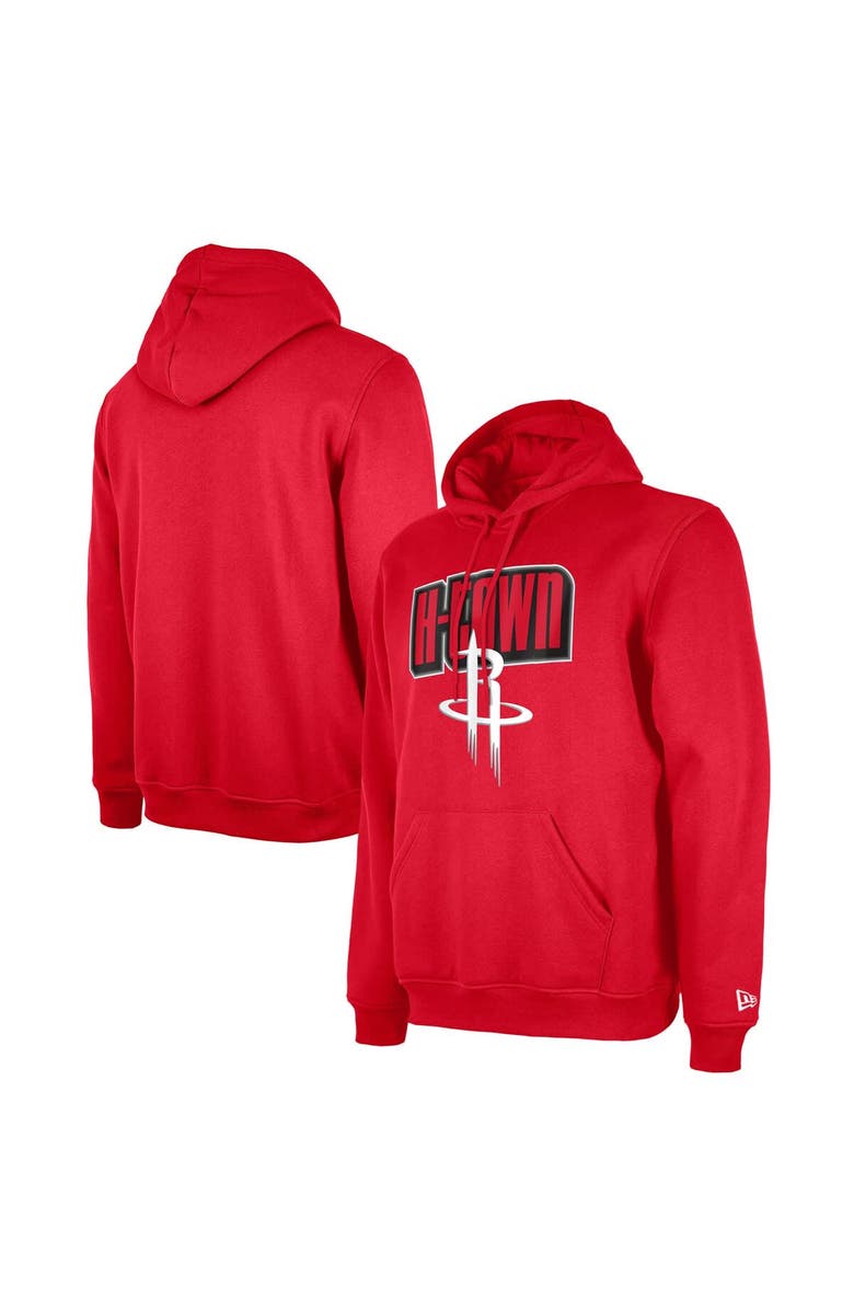 New Era Men's New Era  Red Houston Rockets 2024/25 City Edition Pullover Hoodie, Alternate, color, 