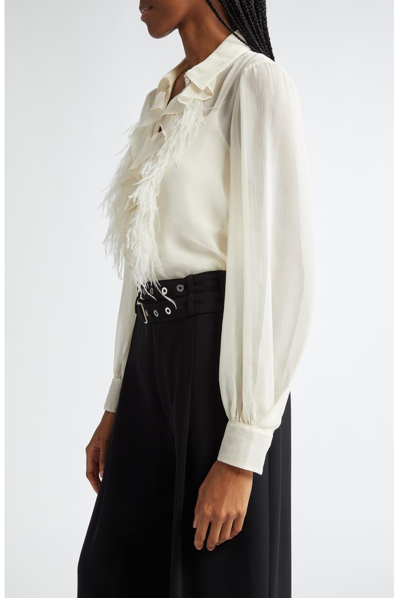 Rhonda Ruffle Shirt, Alternate, color, IVORY