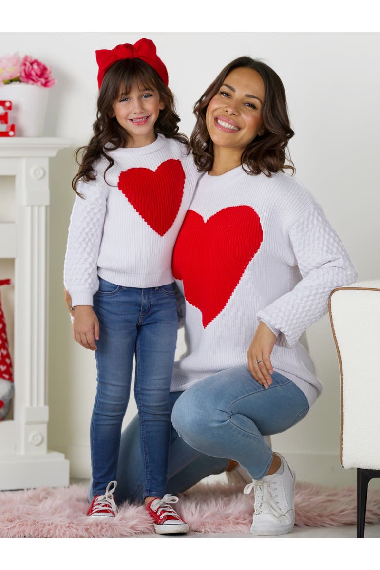 All My Love Heart Sweater, Alternate, color, White