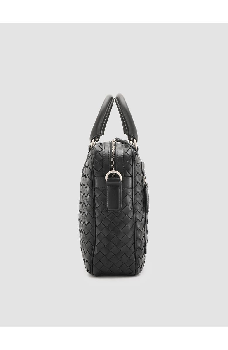 Officine Creative Armor 011 Hand-Woven Shoulder Bag, Alternate, color, Black