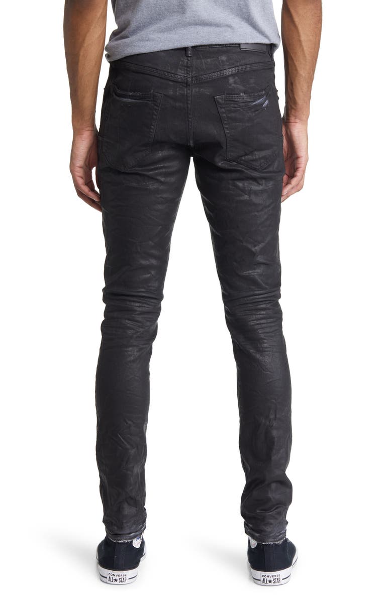 PURPLE BRAND Ripped Coated Skinny Jeans, Alternate, color, 
