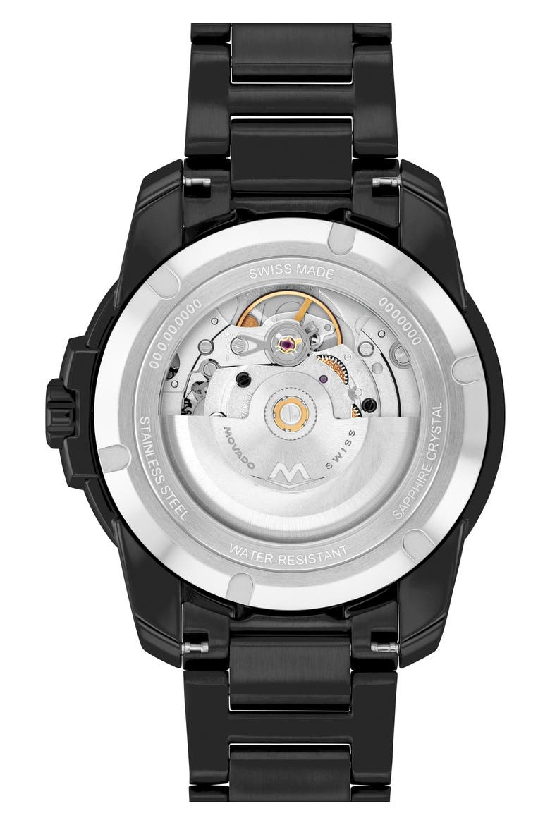 Bold Verso Automatic Bracelet Watch, 41mm, Alternate, color, BLACK