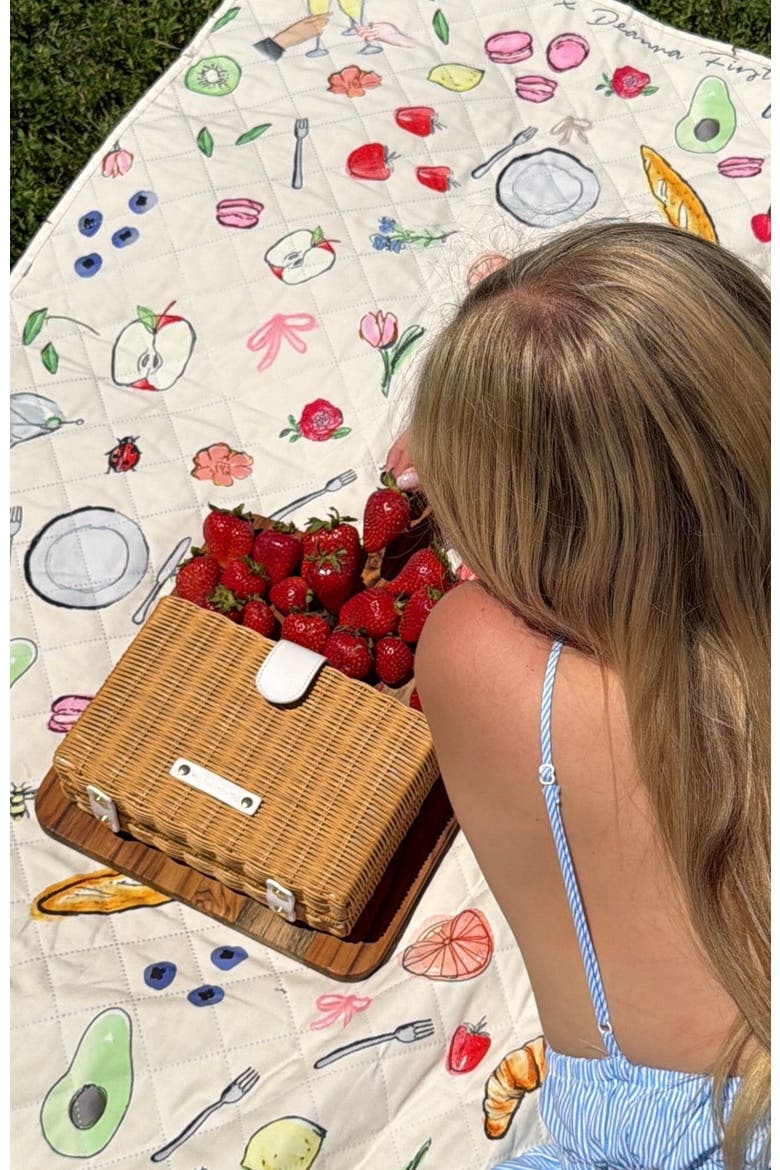 THE PICNIC BLANKET, Alternate, color, Cream Base with pastel colors