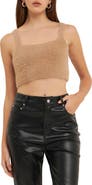 Grey Lab Plush Crop Sweater Camisole
