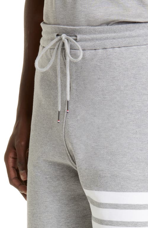 Thom Browne Light Gray Loopback Cotton Sweatshorts In Gray