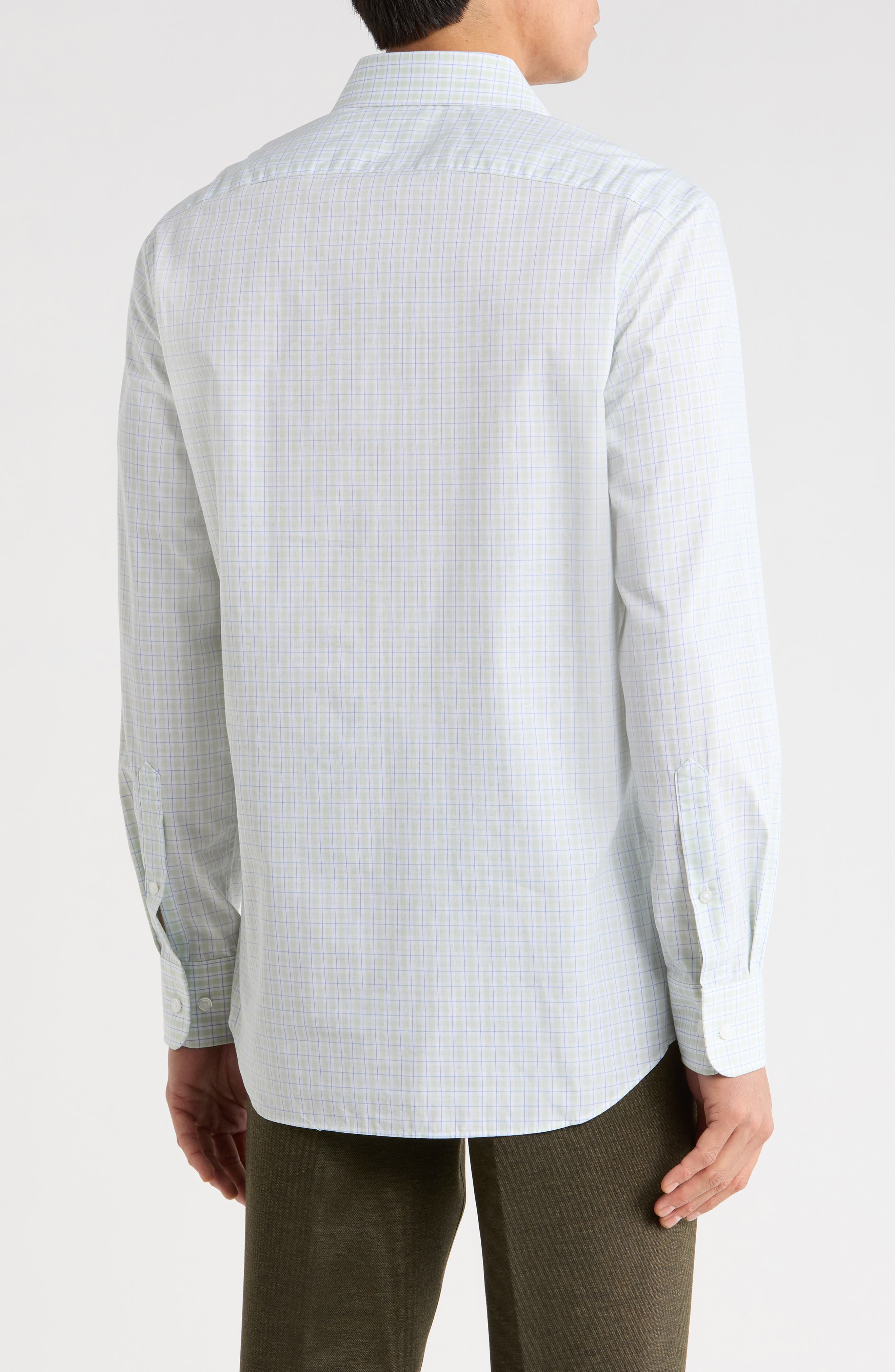 Check Slim Fit Stretch Dress Shirt - image 2