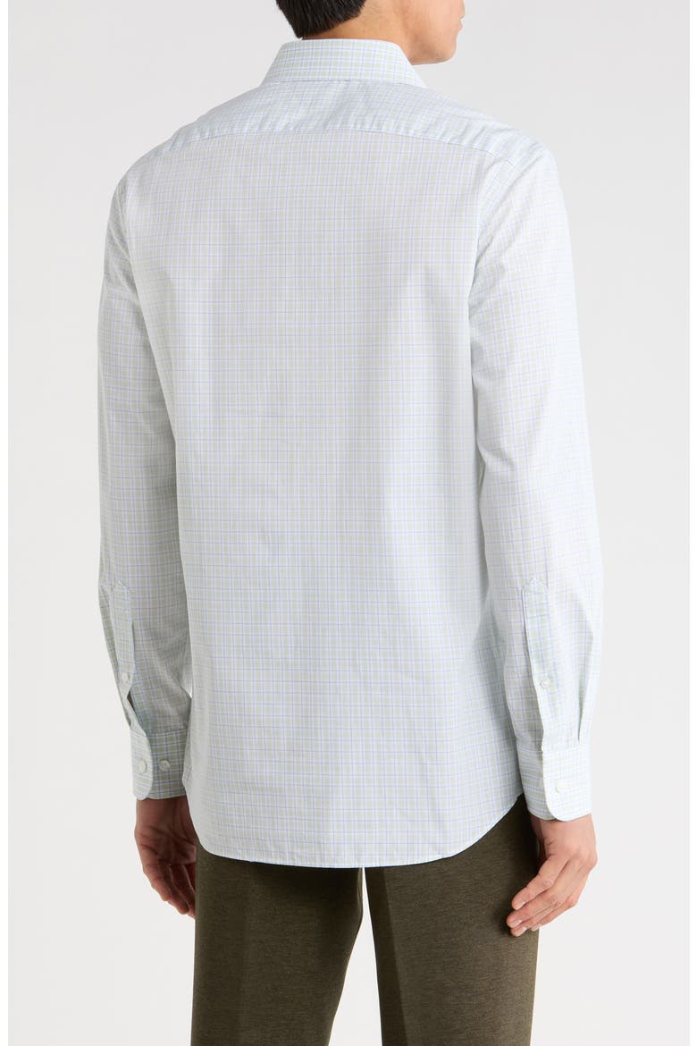 Check Slim Fit Stretch Dress Shirt, Alternate, color, GRASS