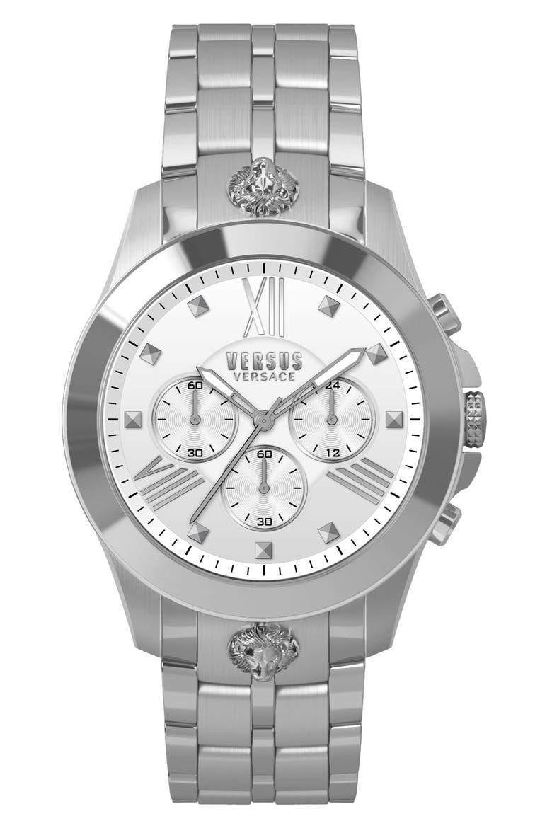 Versace Men's Multi-Function Bracelet Watch, 44mm, Alternate, color, STAINLESS STEEL