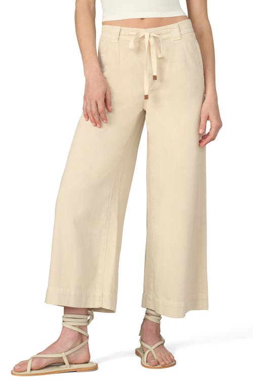 Joe's The Addison Low Rise Cotton Blend Ankle Wide Leg Pants In Neutral