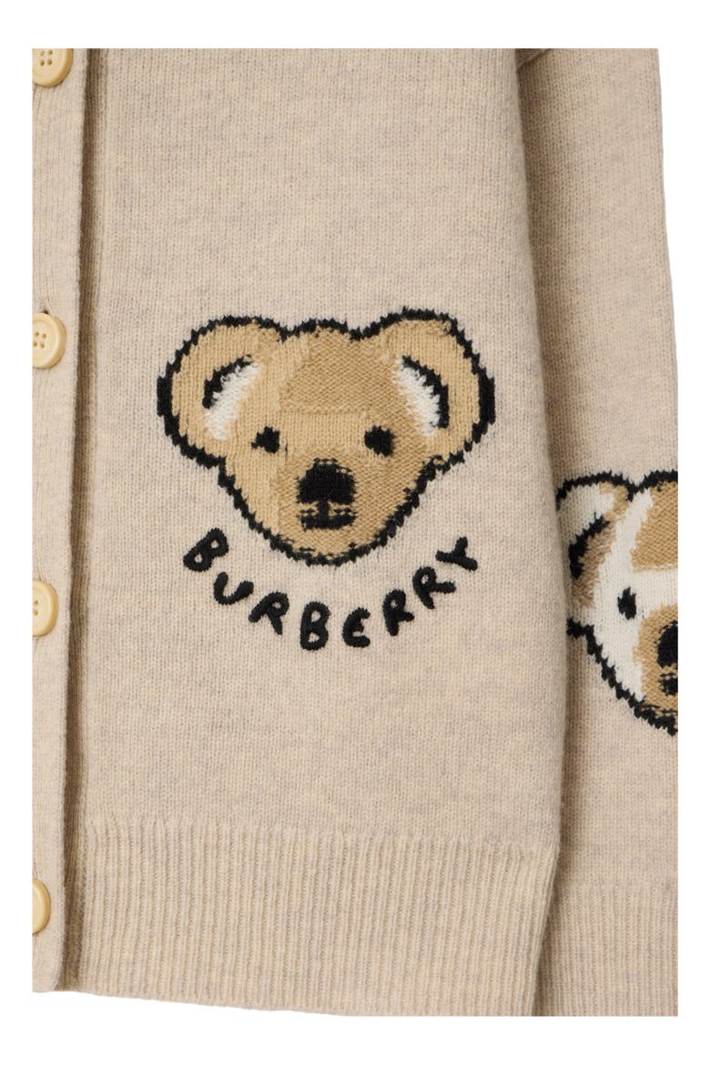 Girls' Thomas Bear Wool Cardigan, Alternate, color, Barley beige
