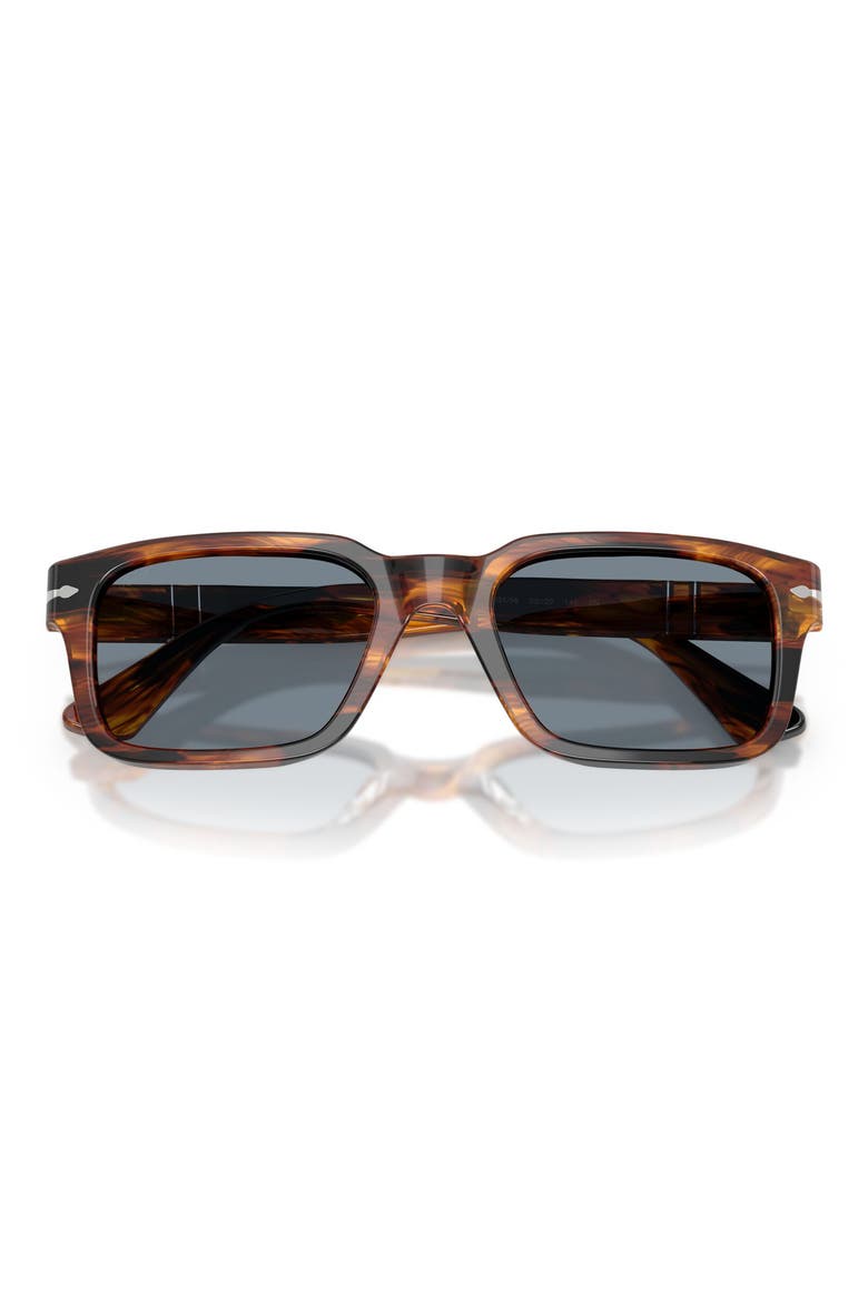 53mm Rectangular Sunglasses, Alternate, color, STRIPED BLACK / BROWN