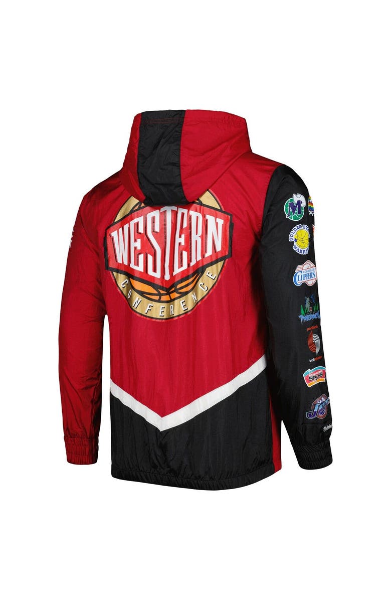 Mitchell & Ness Men's Mitchell & Ness Red Western Conference Undeniable Full-Zip Windbreaker Jacket, Alternate, color, 