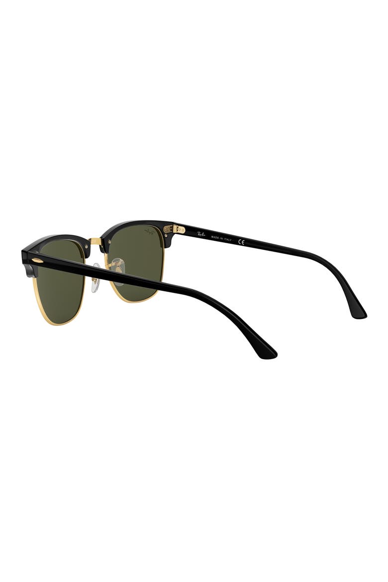 Clubmaster 55mm Square Sunglasses, Alternate, color, BLACK